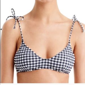 NWOT J.Crew Gingham Bikini Top